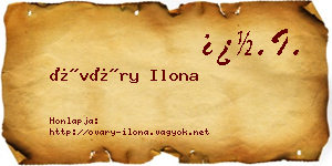 Óváry Ilona névjegykártya