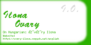 ilona ovary business card